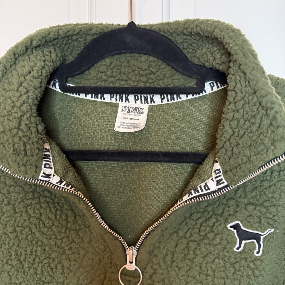 PINK Victoria's Secret Green Cowl Neck Sweater - Picture 2 of 7